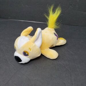 Cutetitos Puppy Dog Yellow Sparkle Purple Pepper Plush Stuffed Animal 7" Softie
